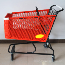 Panier de supermarché en plastique